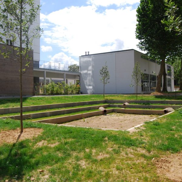 RELOSO – Eaux de pluie – Bassin sec en gradin – Quartier Ban-Eik – Wezembeek-Oppem