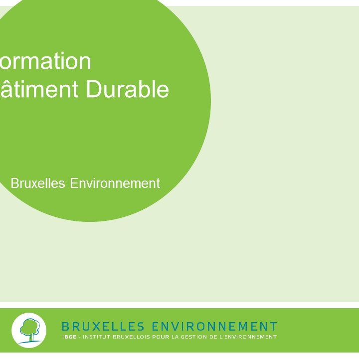 Formations bâtiment durable – BXL