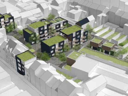 Projet Lochten - Lauréat de la catégorie "Développement et unités unifamiliales – reconversion d’un site industriel en quartier durable " du concours d’architecture pour le salon flamand BIS