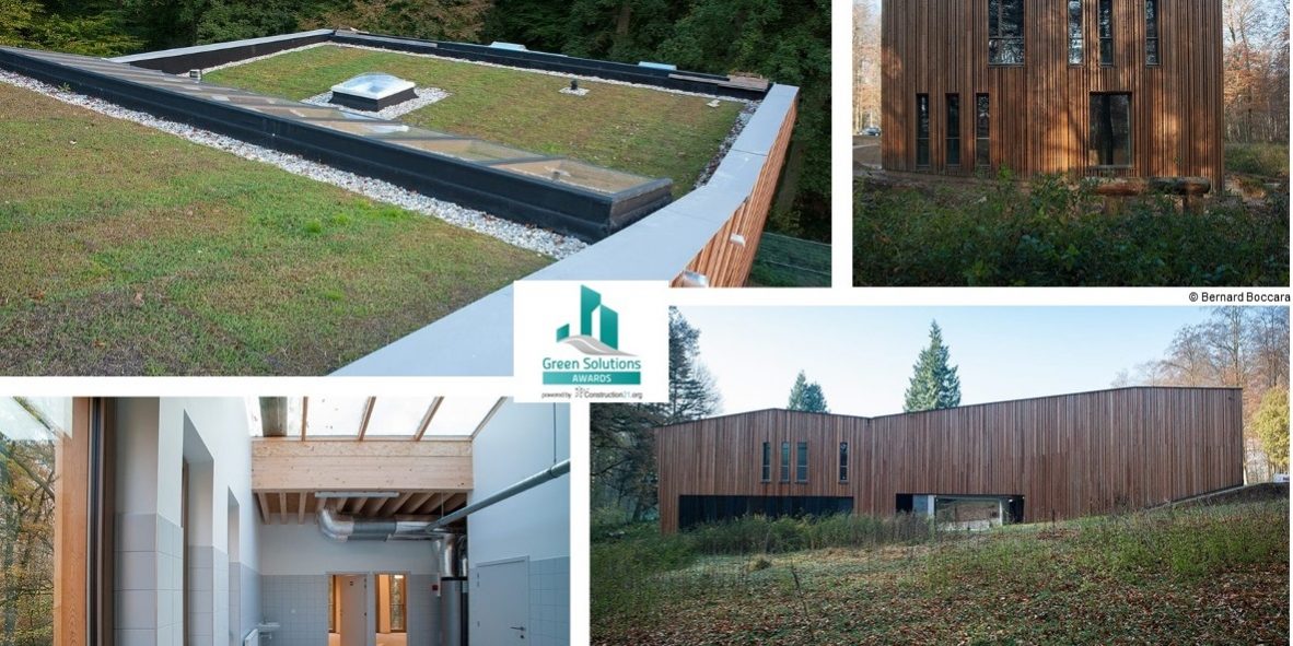 ©B. Boccara – Ar : B612 Associates – En bord de forêt de Soignes Brigades forestières (Soignes), lauréat des Green Solutions Awards 2019 : un projet réalisé par les architectes de B612 et MATRIciel