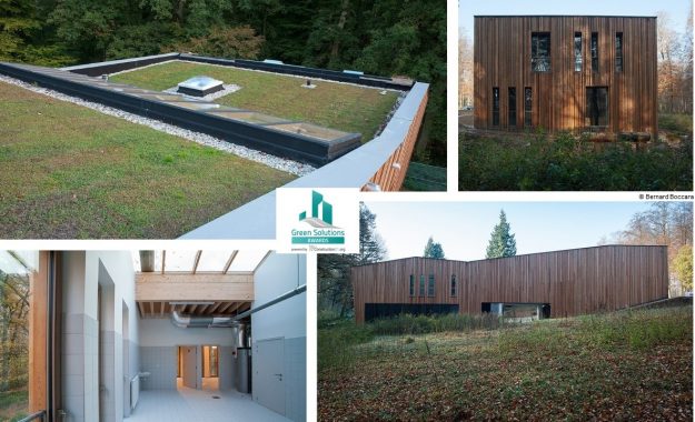 ©B. Boccara – Ar : B612 Associates – En bord de forêt de Soignes Brigades forestières (Soignes), lauréat des Green Solutions Awards 2019 : un projet réalisé par les architectes de B612 et MATRIciel