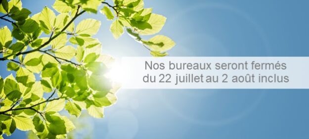 Fermeture bureau 2024 Eté 2024 - MATRIciel