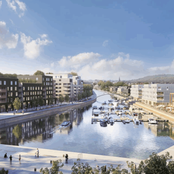 Site Coronmeuse - projet Neolegia - Vue de la marina