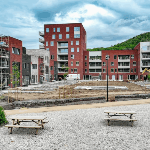 Site Coronmeuse - projet Neolegia - Vue appartements