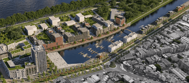 Site Coronmeuse - projet Neolegia - Vue de haut